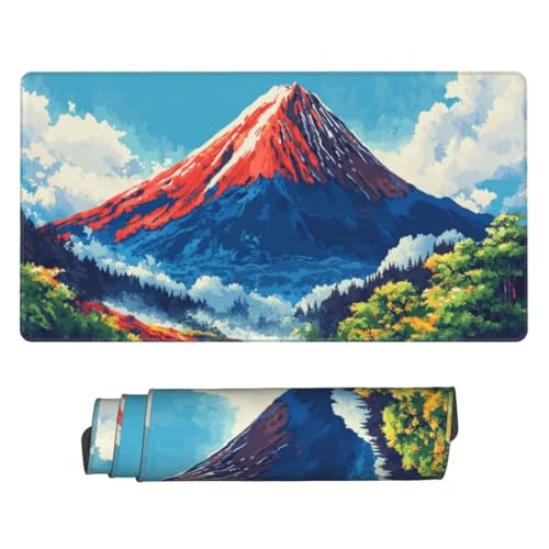 Japan Berg Gaming Mauspad XXL, Großes Mousepad 600x300x3mm rutschfeste Schreibtischunterlage, Präzises und langlebiges Large Mouse pad rutschfeste Gummibasis, für Gaming Mauspad Home Office H106 von generic