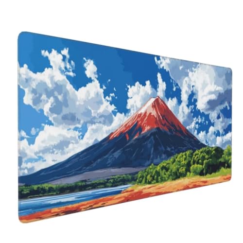 Japan Berg Mauspad XXL, Großes Mousepad 800x300x3mm Rutschfeste Schreibtischunterlage, Präzises und langlebiges Large Mouse pad,Improved Precision Rutschfeste Gummibasis, für Mauspad Home Office k-100 von generic