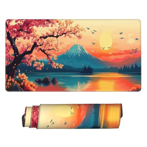 Japan See Gaming Mauspad XXL, Großes Mousepad 600x300x3mm rutschfeste Schreibtischunterlage, Präzises und langlebiges Large Mouse pad rutschfeste Gummibasis, für Gaming Mauspad Home Office H270 von generic