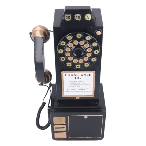 Vintage-Telefonmodell, Wandmontage, Modisches Zifferblatt, Festnetztelefon, Ornament für Wohnzimmer, Schlafzimmer von generic