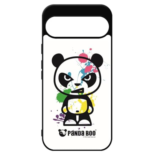 générique Schutzhülle für Google Pixel 9 Pro XL Panda Boo© Paintball Color Flash – Schutzhülle Humor – Schwarze Schutzhülle aus weichem TPU von générique