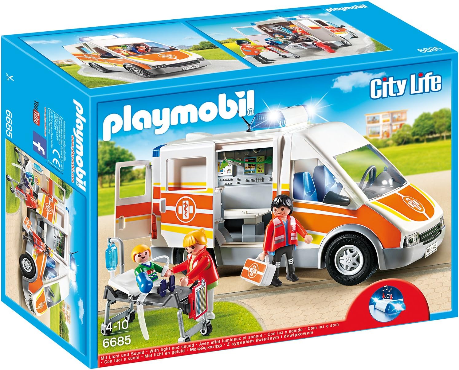 Playmobil 6685 - Krankenwagen mit Licht und Sound von geobra Brandstätter Stiftung & Co. KG