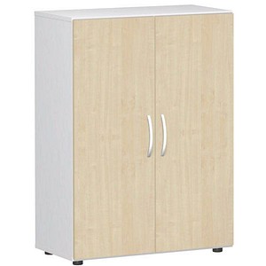 geramöbel Aktenschrank Flex, S-383102-AW weiß, ahorn 2 Fachböden 80,0 x 42,0 x 110,4 cm von geramöbel