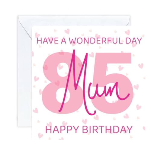 Geburtstagskarte "Happy 85 85th Birthday Mum", Alter (Umschlag im Lieferumfang enthalten) von gfc