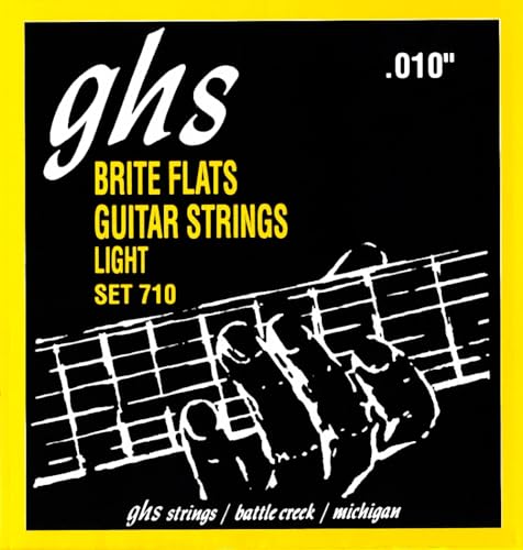 GHS Brite Flats - 710 - Electric Guitar String Set, Light, .010-.046 von GHS H10 Ukulele