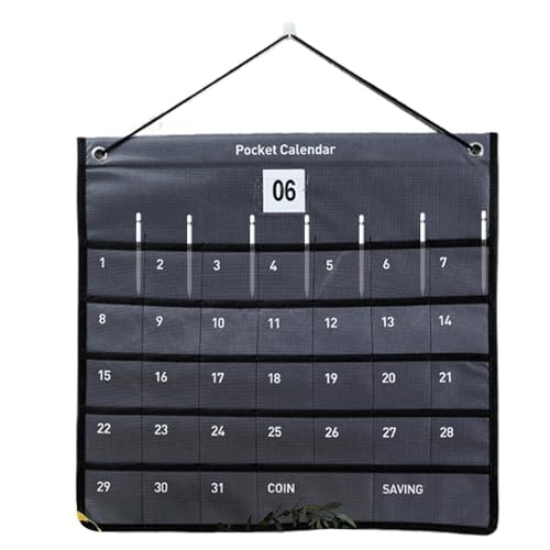 Wandkalender-Organizer – Wandhalterung, Stoff-Aufbewahrungstasche, Kalender, Wand-Organizer, Wochenkalender, platzsparender Wandtaschenkalender für Wohnzimmer, Schlafzimmer, Badezimmer, Tür von gifyym