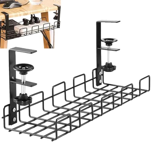 gifyym Kabelmanagement-Ablage, Computer-Kabelregal, Kabel-Organizer, Kabelablage unter dem Schreibtisch, Metallregal für Schreibtisch-Kabelmanagement, Kabel-Organizer für Kabelmanagement von gifyym