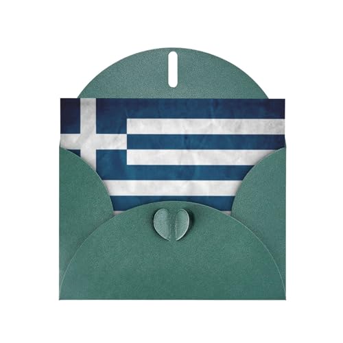 gikdlgog Grußkarten mit griechischer Flagge, halbgefaltet, 10,2 x 15,2 cm, für alle Anlässe, blanko, mit Umschlägen, Einladungen von gikdlgog