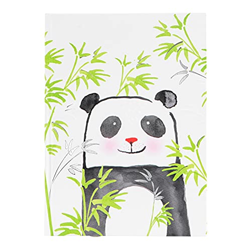 goldbuch Notizbuch DIN A5 Panda im Turnowsky Design, Kladde mit 200 Seiten, Papier 100g/m² blanko, Kunstdruckpapier Einband mit Silberprägung und Lesezeichen, ca. 15 x 22 cm von goldbuch