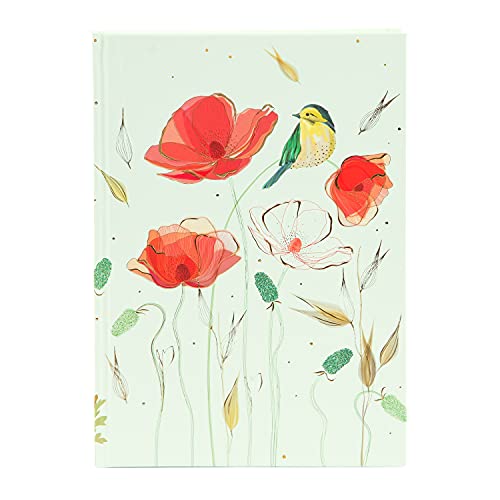 goldbuch Notizbuch DIN A5 Tender Flowers im Turnowsky Design, Kladde mit 200 Seiten, Papier 100g/m² blanko, Kunstdruckpapier Einband mit Goldprägung und Lesezeichen, ca. 15 x 22 cm von goldbuch