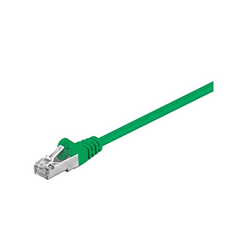 CAT 5e Netzwerkkabel, (lose Ware), 2xRJ45 St. folien+geflechtgeschirmt CAT 5-300 SFTP grün 3m von goobay