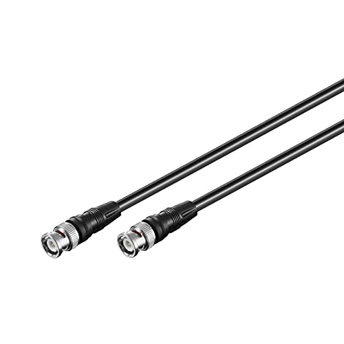 Goobay 50272 BNC Kabel RG58 Koaxialkabel 1m / BNC Stecker auf BNC Stecker / 50 Ohm Koaxial Kabel / Schwarz geschirmt BNC Verlängerungskabel 1m von goobay