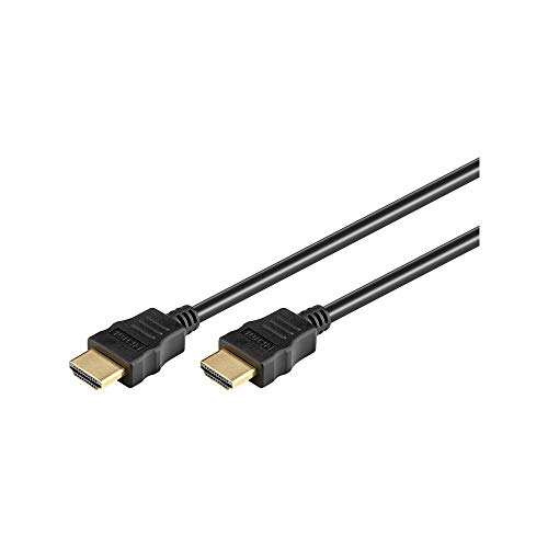 Goobay 51827 HDMI High Speed Kabel mit Ethernet, 4K, Ultra-HD, Full-HD, 3D, HDMI-Stecker > HDMI-Stecker, abwärtskompatibel, vergoldete Stecker, 2,5 m von goobay