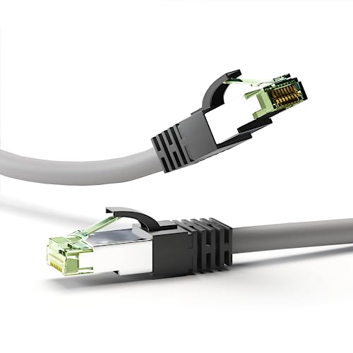 Goobay 55141 RJ45 Patchkabel mit CAT 8.1 S/FTP Rohkabel / RJ45 Stecker / 8K Gaming PS5 Playstation 5 / 2.000 MHz / OFC Netzwerkkabel / Grau / LAN Kabel 10m Goobay 55141 RJ45 Patchkabel mit CAT 8.1 S/FTP Rohkabel / RJ45 Stecker / 8K Gaming PS5 Playstation 5 / 2.000 MHz / OFC Netzwerkkabel / Grau / LAN Kabel 10m von goobay