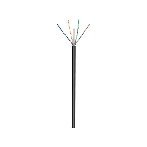 Goobay 77625 CAT 6 Outdoor Netzwerkkabel, U/UTP, Schwarz, CU, AWG 24/1 (Solid), PE von goobay