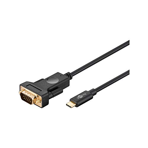 Goobay 79293 USB-C VGA Adapterkabel 1080p60Hz, 1, 80 m, schwarz von goobay