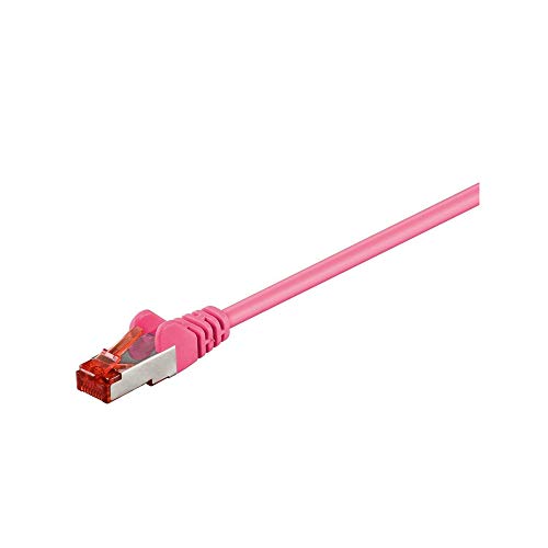 Goobay 93440 CAT 6 Patchkabel, S/FTP (PiMF), Magenta, , 30.00 m Kabellänge von goobay