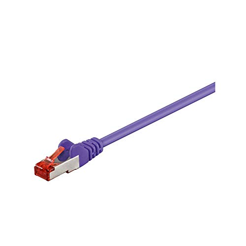 Goobay 93544 CAT 6 Patchkabel, S/FTP (PiMF), Violett von goobay