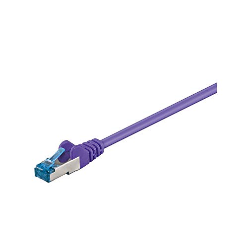 Goobay 93822 RJ45 Patchkabel CAT 6A S/FTP PiMF / 500 MHz Netzwerkkabel / Kupfer Internetkabel halogenfrei / RJ 45 Stecker / LAN Kabel / Violett / 5m von goobay