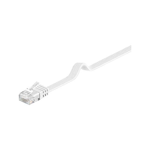 Goobay 95158 CAT 6 Flach-Patchkabel, U/UTP, Weiß von goobay