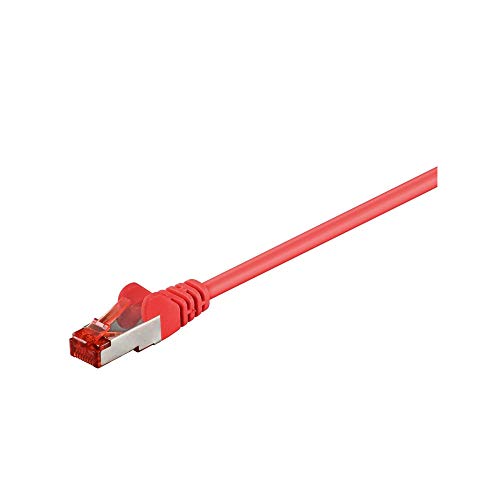 Goobay 95583 CAT 6 Patchkabel, S/FTP (PiMF), Rot, LSZH halogenfrei, Kupfer von goobay