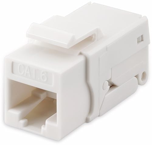 Goobay 95742 Keystone Modul RJ45 Buchse / CAT 6 Netzwerkstecker 250 MHz / UTP Ethernet Buchse 8P8C / LSA Montage für Netzwerkkabel / PC Gehäuse von goobay