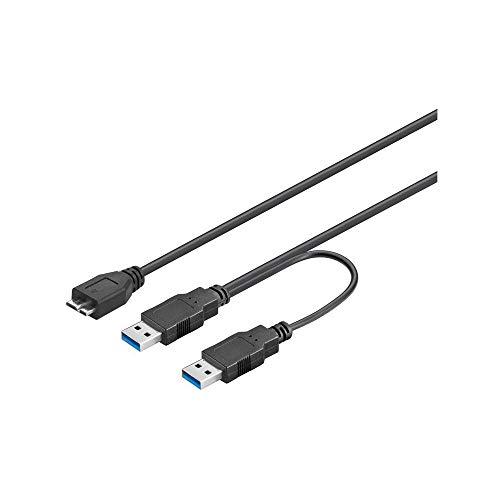 Goobay 95748 USB 3.0 Dual Power Super Speed Kabel, 1,8 m schwarz von goobay