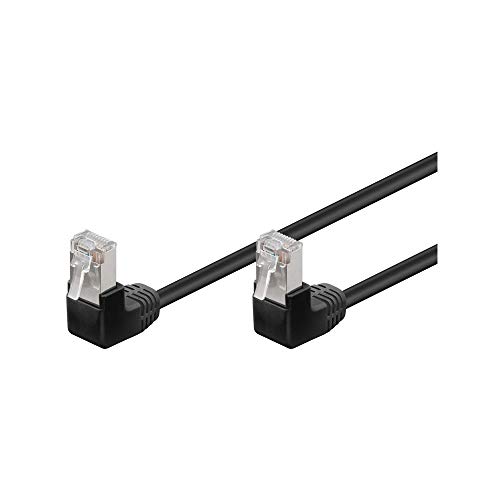 Goobay 96077 CAT 5e Patchkabel 2x 90° gewinkelt, F/UTP, Schwarz von goobay