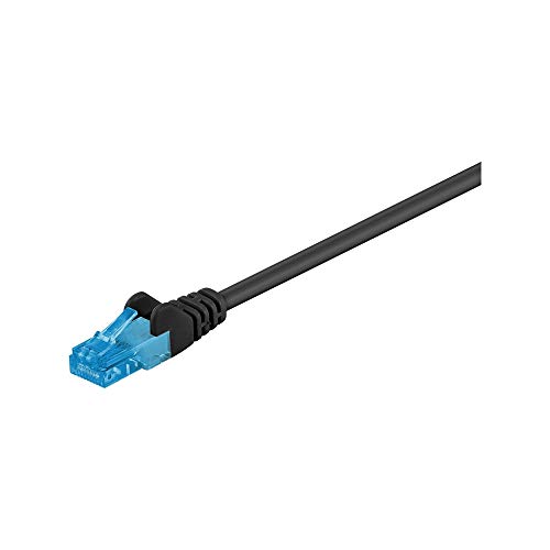 goobay 55412 RJ45 Patchkabel CAT 6A U/UTP / 500 MHz Netzwerkkabel/Kupfer Internetkabel halogenfrei/RJ 45 Stecker/LAN Kabel/Schwarz / 10m von goobay