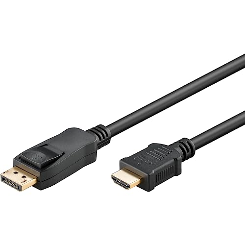 goobay 64843 - DisplayPort 1.2 auf HDMI 2.0 / DP auf HDMI Verbindungskabel / 4K @ 60Hz Highspeed Kabel / 3M von goobay