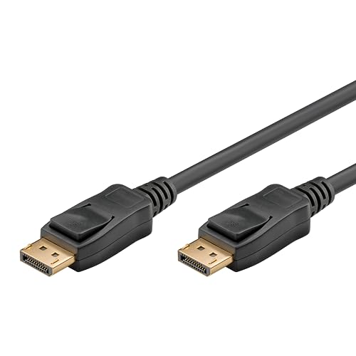 goobay 64864 DisplayPort Kabel 2.1 / 8K Auflösung bei 60Hz / Verbindungskabel geeignet für Gaming PCs / PS5 / geschirmt / 3M von goobay