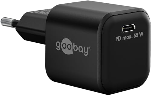 goobay 65369 USB C PD Schnellladegerät (65W) / Quick Charger/USB C Ladegerät für Samsung, iPhone, iPad und MacBook/Ladestecker/Ladeadapter für Steckdose/Netzteil für Ladekabel/schwarz von goobay