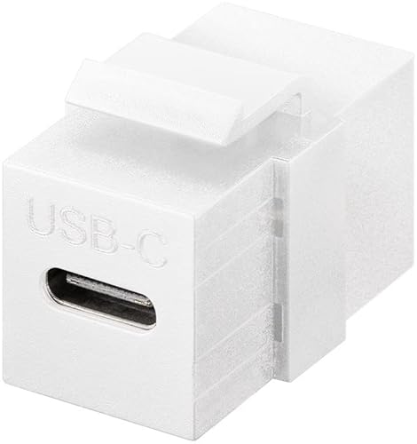 goobay Keystone Modul USB-C Buchse - USB-C Buchse, USB 3.2 Gen 2 (10 Gbit/s), weiß von goobay