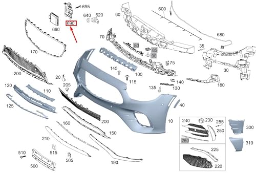 Passend für Mercedes-Benz E C238 Halterung Frontradarsensor A2138850400 Original von gtvtrading