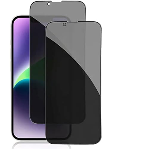 h24z 3D Privatsphäre Displayschutzfolie für iPhone – 2er-Pack | Fortschrittliche Datenschutztechnologie, vollständige Bildschirmabdeckung für maximalen Schutz und Privatsphäre (iphone 14) von h24z