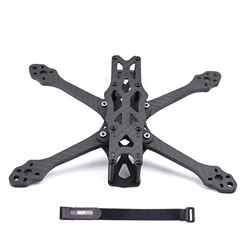 hJNGdU 5 Zoll 225 mm 6 Zoll 260 mm 295 mm Kohlefaser-Quadcopter-Rahmen-Kit, kompatibel mit Freestyle RC Racing Drone 55 mm Arm(6INCH NO Pringting) von hJNGdU