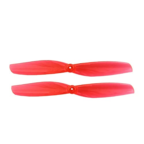 hJNGdU 65 mm 2-PC-Propeller, kompatibel mit 1 mm 1,5 mm RC Racing Freestyle 2,5 Zoll Cinewhoop Toothpick Drones DIY-Teilen(8PAIRS RED 1.5MM) von hJNGdU