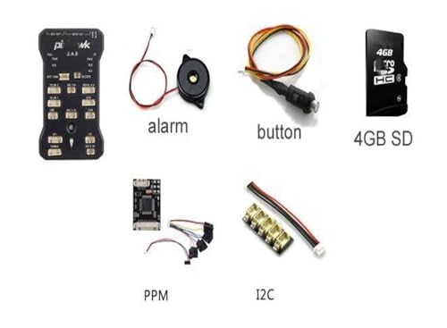 hJNGdU Pixhawk PX4 Autopilot-kompatibler 32-Bit-Flugcontroller mit Schalter-Summer, 4G-SD-I2C-Splitter-Erweiterungsmodul und USB(Style B) von hJNGdU