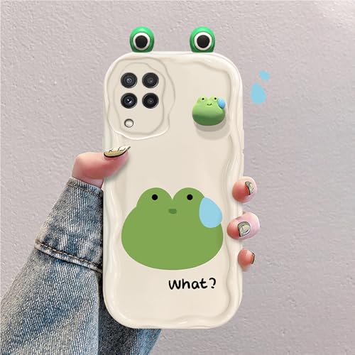 3D Cartoon Hülle Kompatibel mit Samsung Galaxy A22 4G Süßes Stoßfestes und Stylisches Silikon Cover von hdqICase