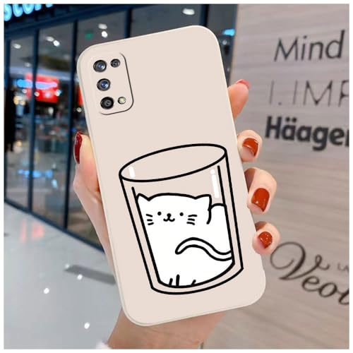 Niedliche Hülle Kompatibel mit Realme 7 Pro - Komfortable Monster Cherry Soft TPU mit Cartoon Animal von hdqICase