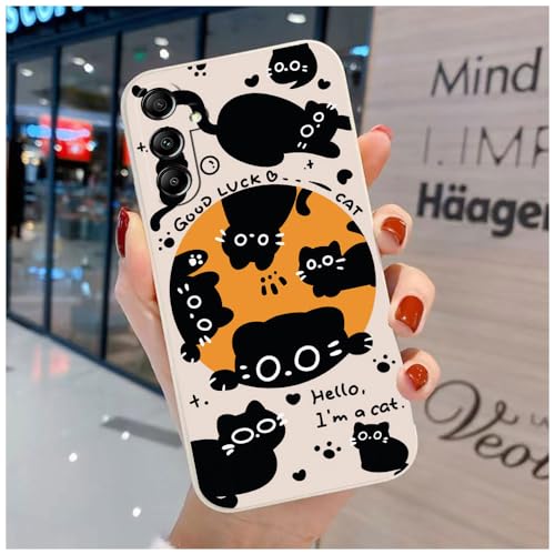 Niedliche Hülle Kompatibel mit Samsung Galaxy A05s - Komfortable Katze Bär Soft TPU mit Cartoon Tier von hdqICase