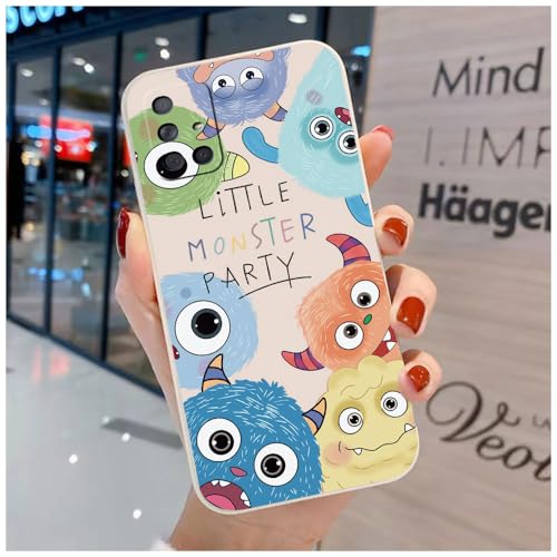 Niedliche Hülle Kompatibel mit Samsung Galaxy A71 4G - Komfortable Monster Cherry Soft TPU mit Cartoon Animal von hdqICase