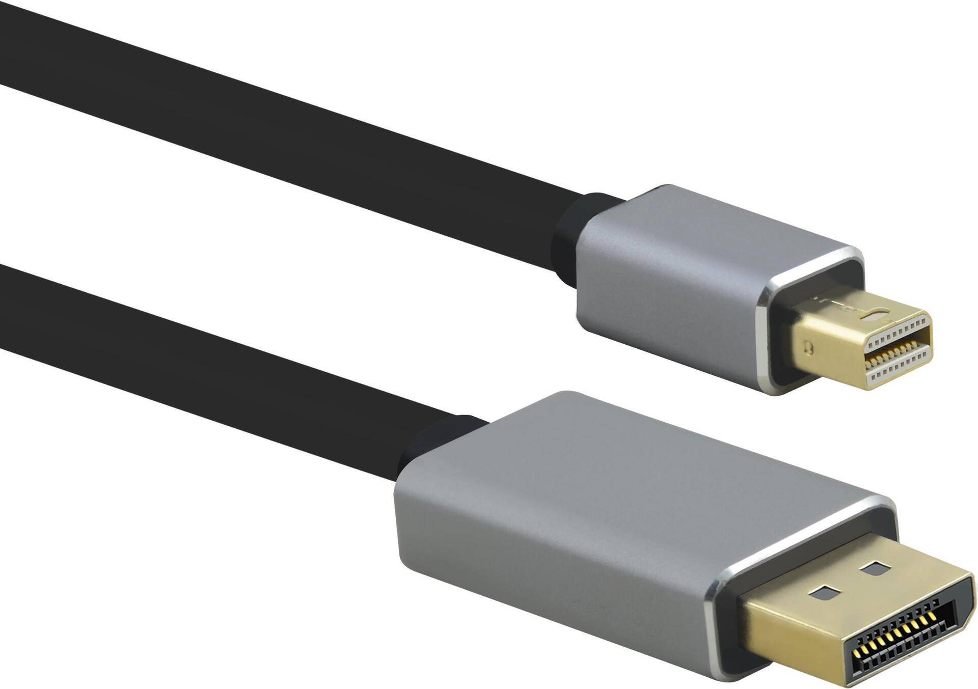 Helos PREMIUM - DisplayPort-Kabel - Mini DisplayPort (M) zu DisplayPort (M) - DisplayPort 1.4 - 2 m - Dolby DTS-HD Master Audio-Unterstützung, unterstützt 8K UHD (7680 x 4320) - Schwarz von helos