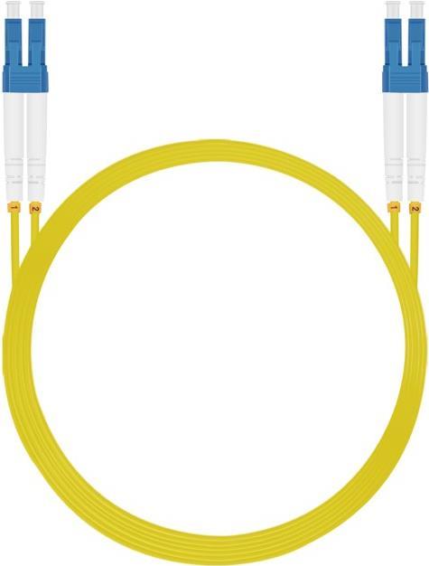 Helos - Patch-Kabel - LC Single-Modus (M) zu LC Single-Modus (M) - 15 m - Glasfaser - Duplex - 9/125 Mikrometer - OS2 - Gelb von helos