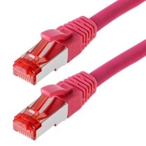 Helos - Patch-Kabel - RJ-45 (M) zu RJ-45 (M) - 30 m - SFTP, PiMF - CAT 6 - halogenfrei, geformt, ohne Haken - Magenta von helos