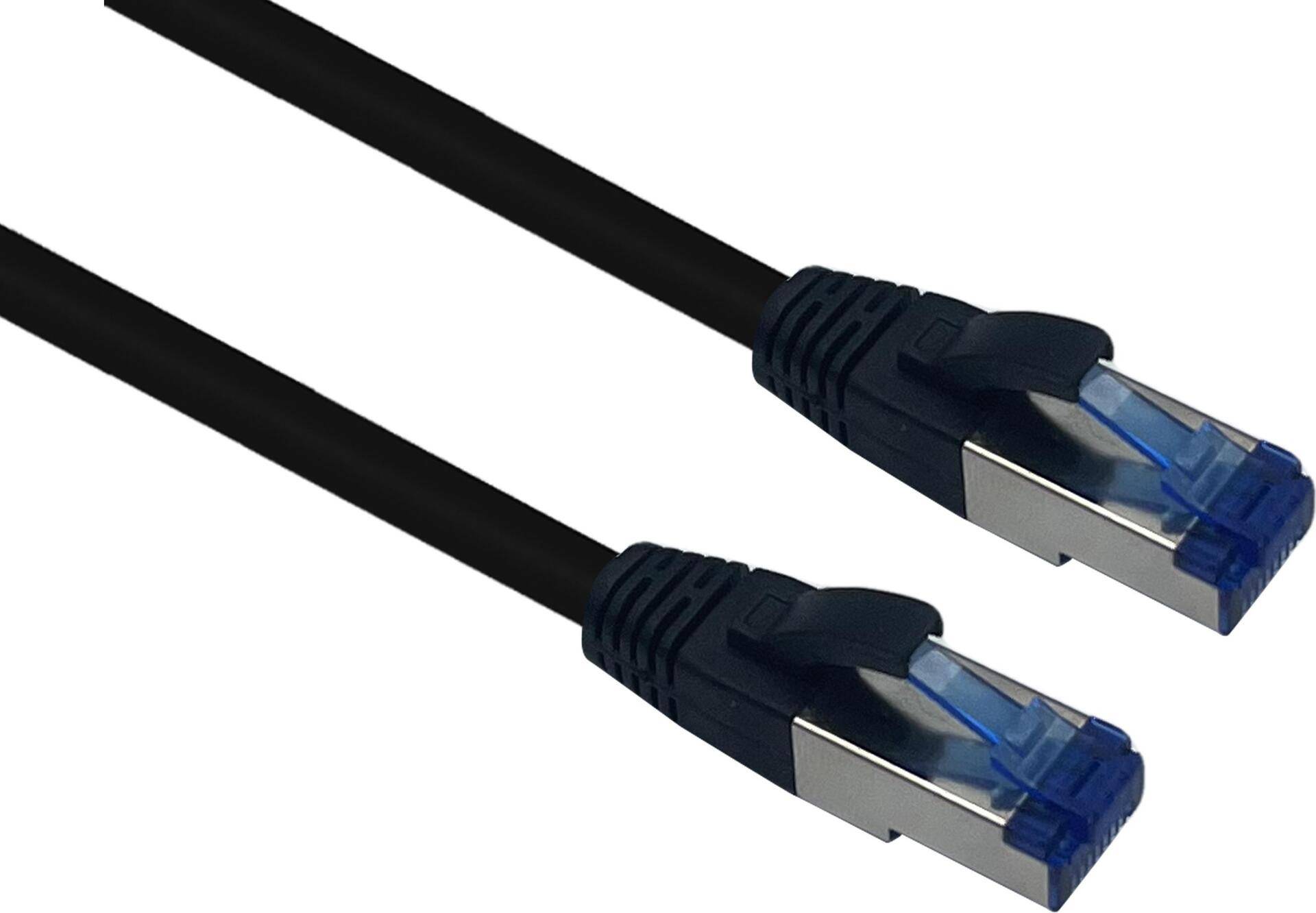 Helos - Patch-Kabel - RJ-45 (M) zu RJ-45 (M) - 30 m - SFTP - CAT 6a - im Freien - Schwarz von helos