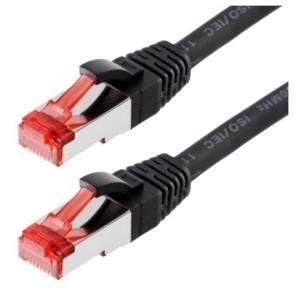 Helos - Patchkabel - RJ-45 (M) - RJ-45 (M) - 0.25 m - SFTP-Kabel - CAT 6 - schwarz von helos