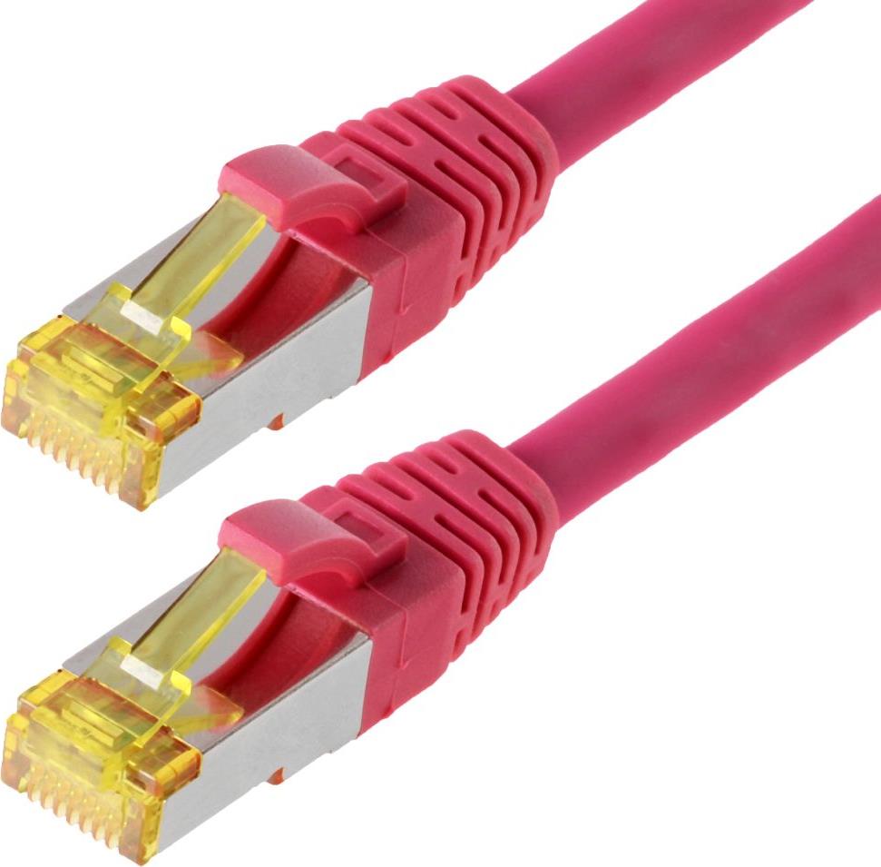 Helos - Patchkabel - RJ-45 (M) - RJ-45 (M) - 7.5 m - SFTP-Kabel (PIMF) - CAT 6a - Magenta von helos