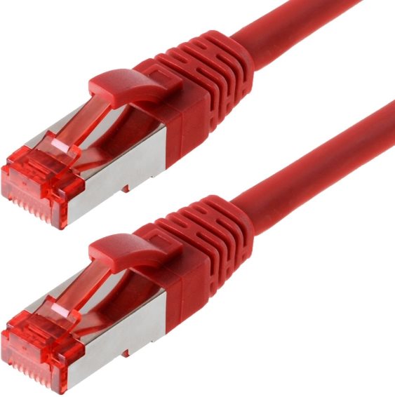 Helos - Patchkabel - RJ-45 (M) - RJ-45 (M) - 7.5 m - SFTP-Kabel - CAT 6 - rot von helos