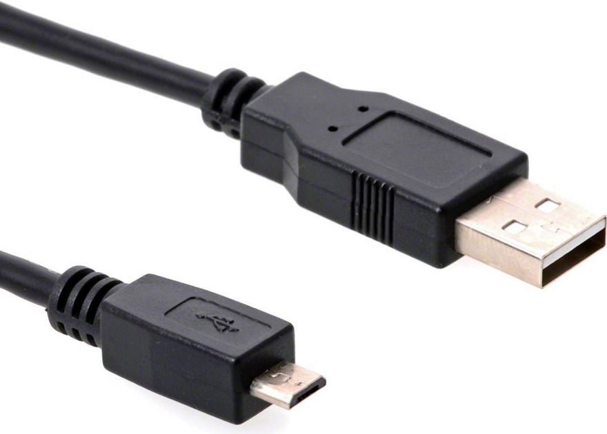 Helos USB Kabel - USB Kabel - USB-A Stecker- micro USB B Stecker - 0.5 m - schwarz von helos